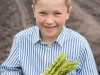 Anton Schäfer mit grünem Spargel